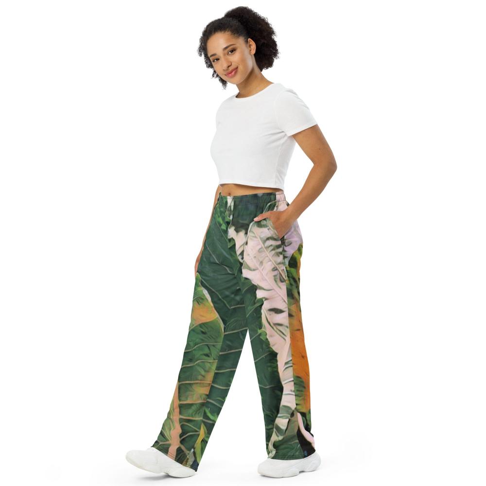 Giant Taro - unisex wide-leg pants Herbalaria