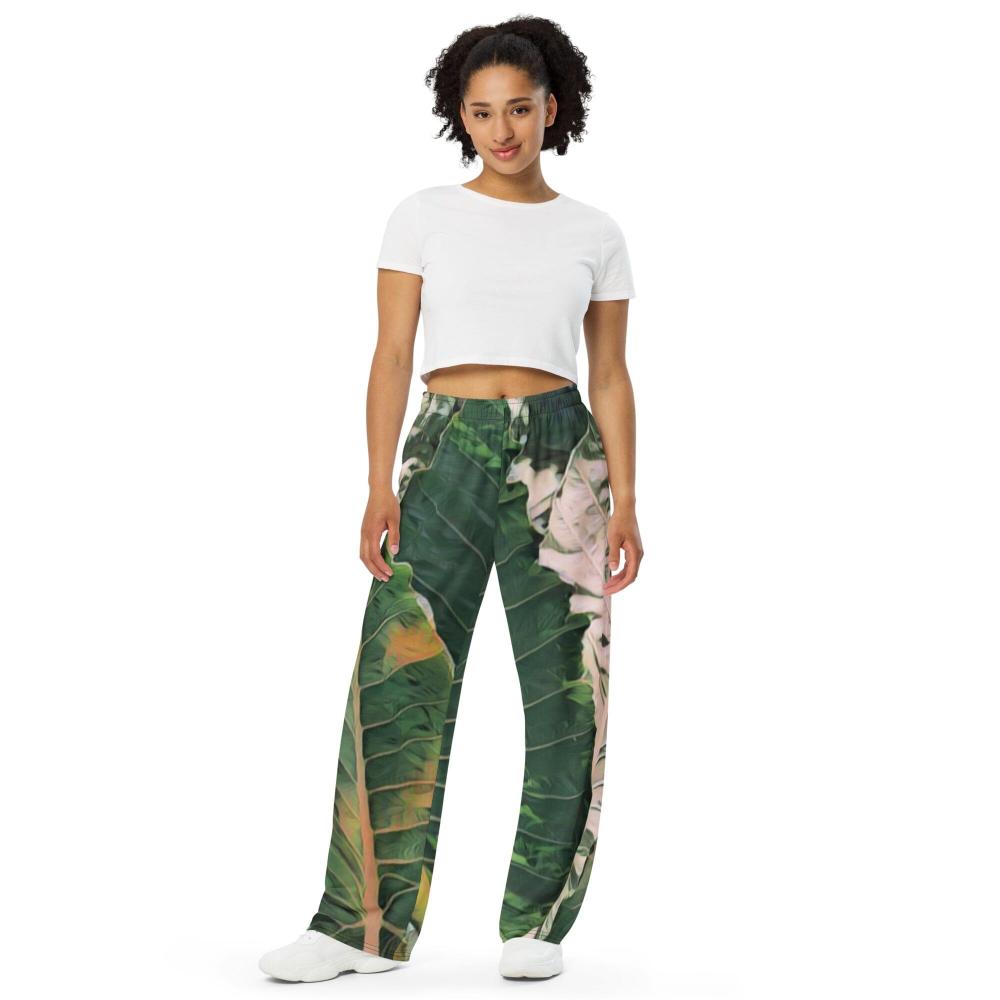 Giant Taro - unisex wide-leg pants Herbalaria 2XS