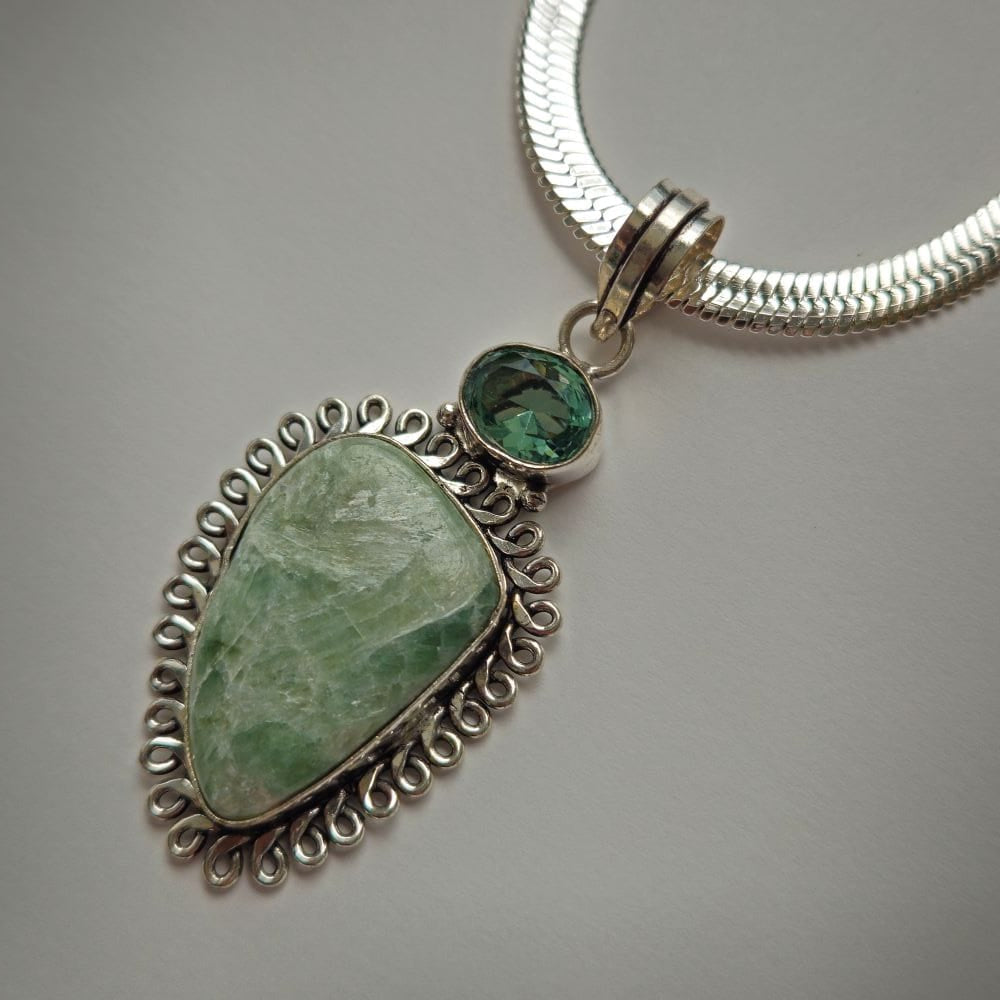 
                  
                    Angel Stone Seraphinite and Aquamarine Accessories Herbalaria LLC 
                  
                