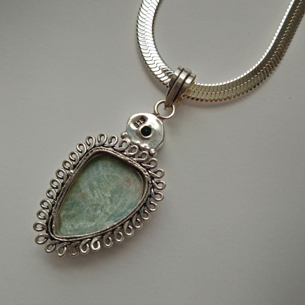 
                  
                    Angel Stone Seraphinite and Aquamarine Accessories Herbalaria LLC 
                  
                