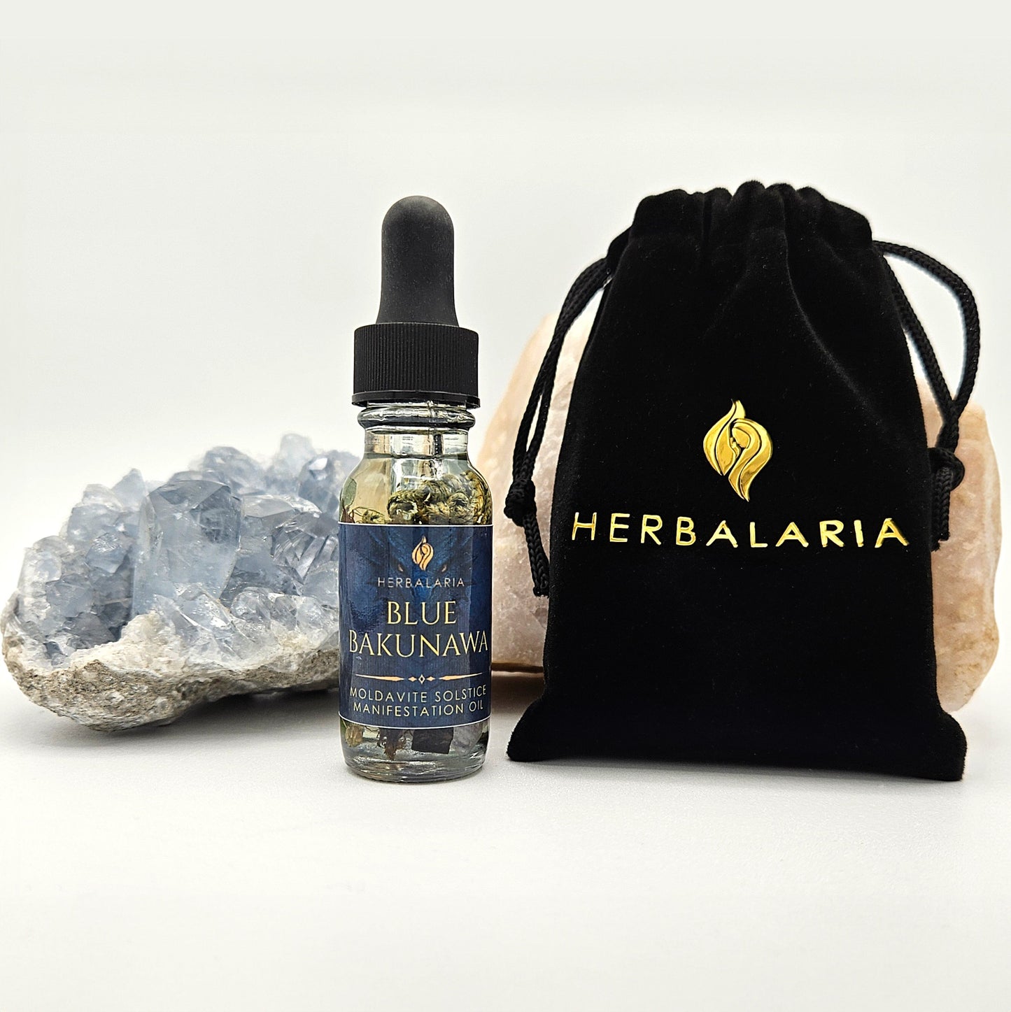Blue Bakunawa Moldavite Solstice Manifestation Oil Oil Herbalaria LLC 
