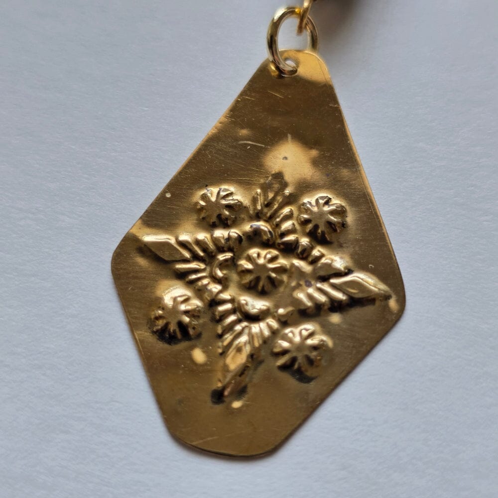 Brass Diamonds with Filigree Gold Colored Beads Accessories Herbalaria LLC 