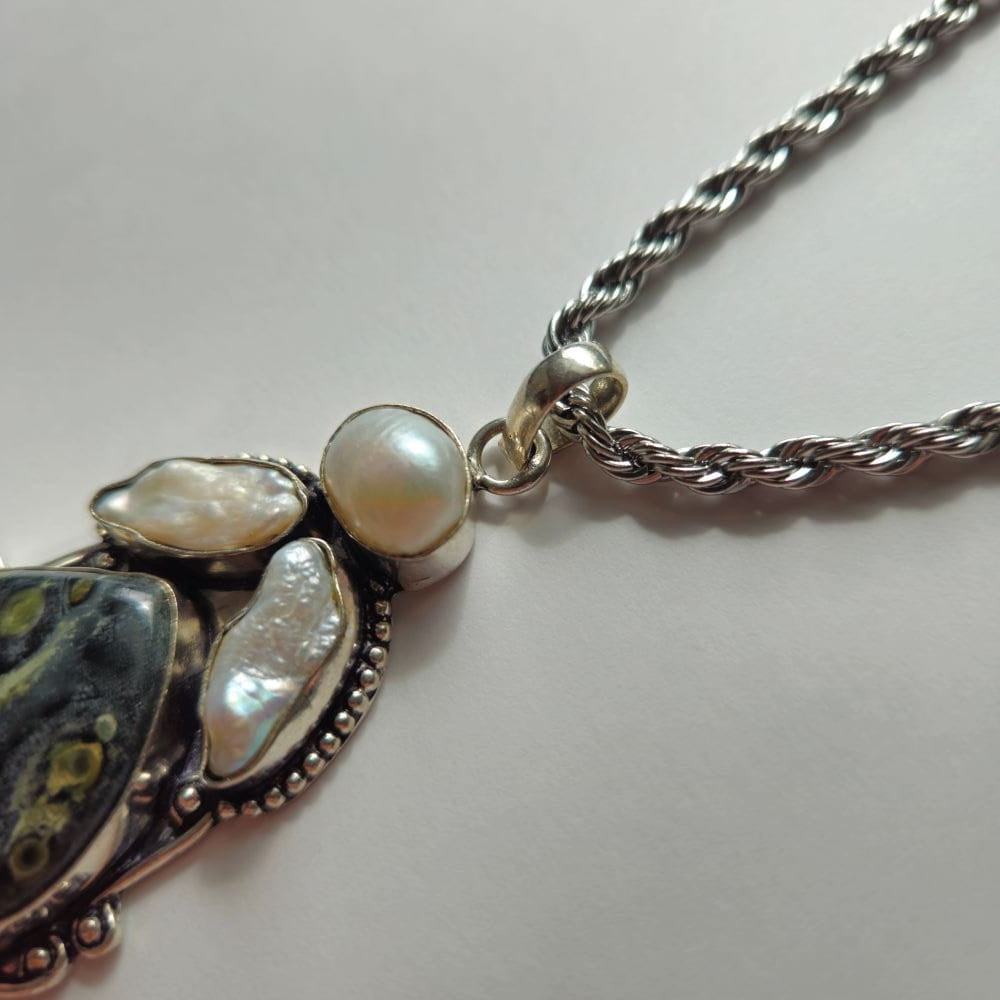 
                  
                    Buwaya Rhyolite and Freshwater Pearl Accessories Herbalaria LLC 
                  
                