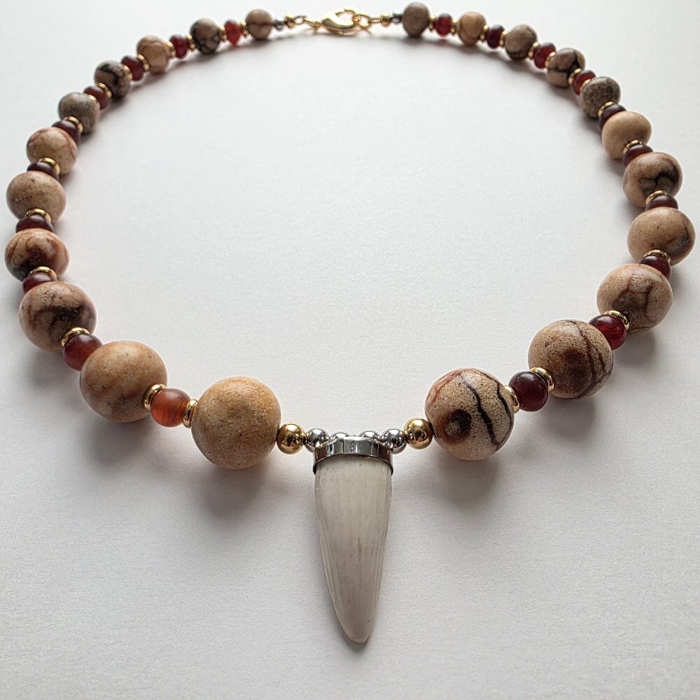 Buwaya Tooth, Tiger Sponge Coral, and Amber Horn Accessories Herbalaria LLC 