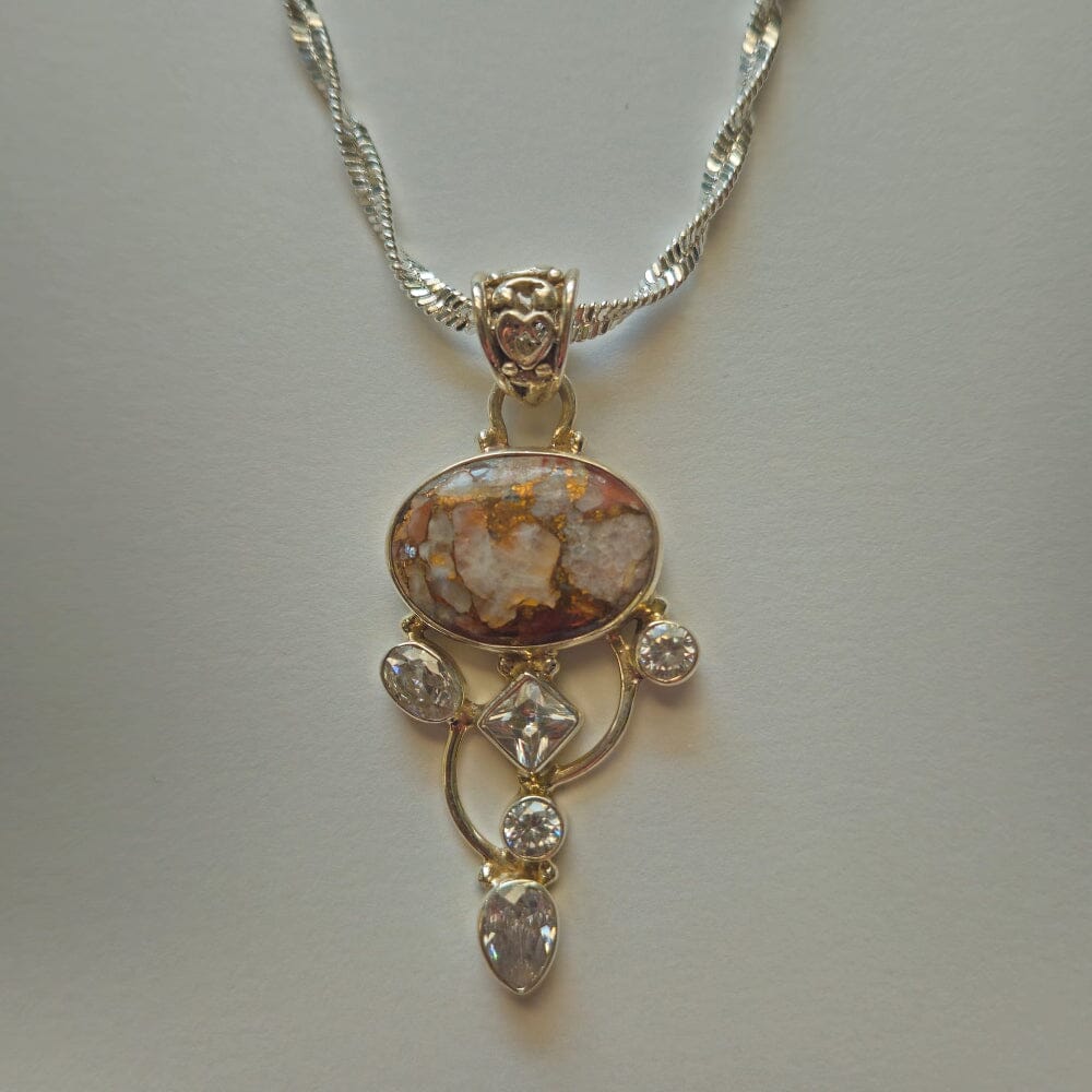 Copper Dolomite and White Topaz Accessories Herbalaria LLC 