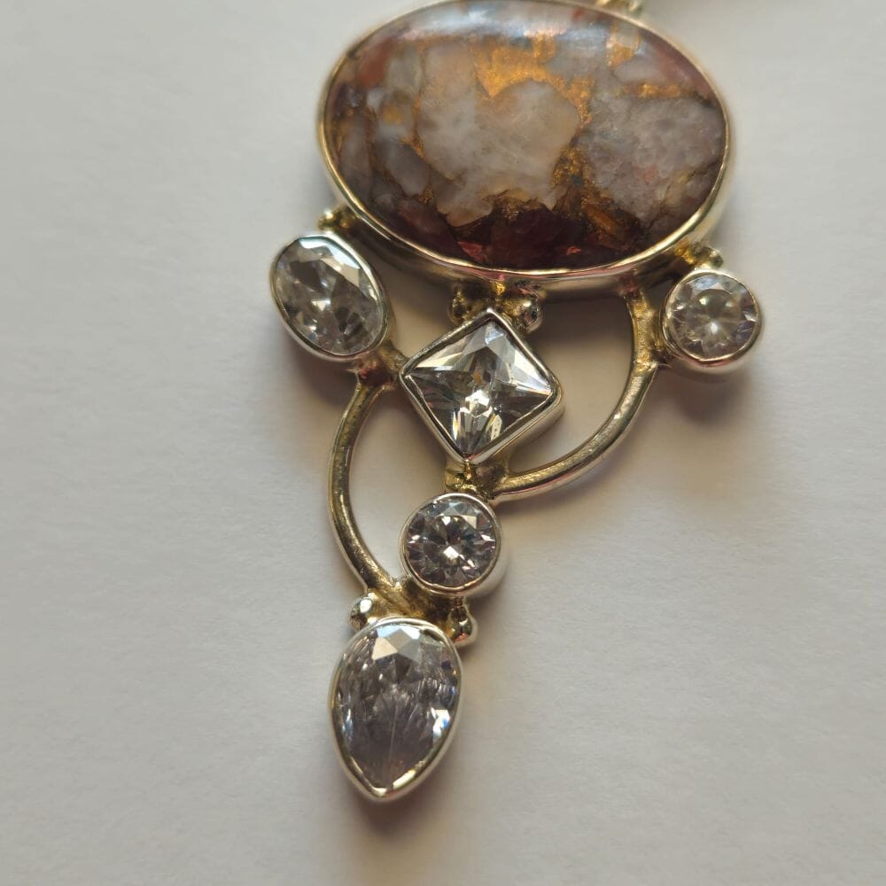 Copper Dolomite and White Topaz Accessories Herbalaria LLC 