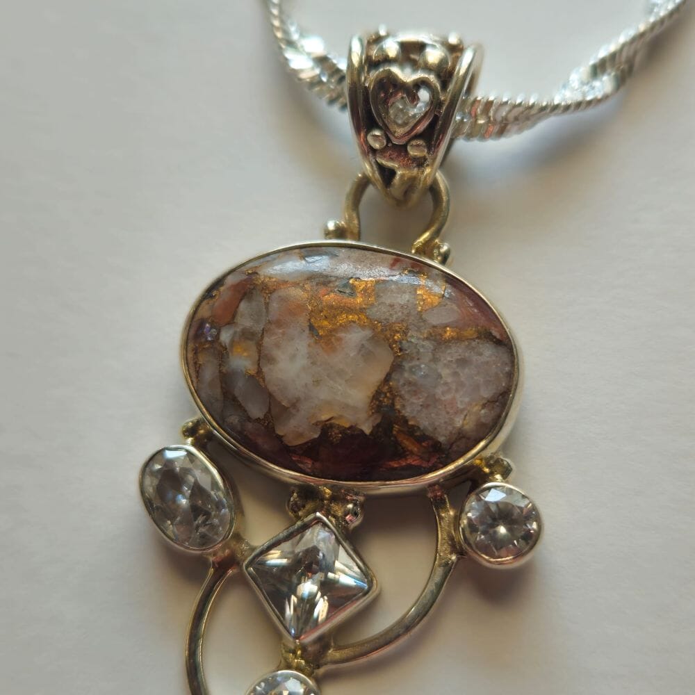 
                  
                    Copper Dolomite and White Topaz Accessories Herbalaria LLC 
                  
                