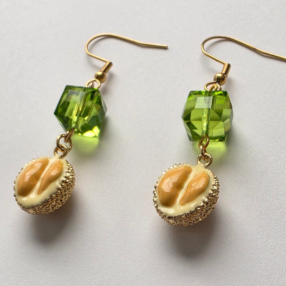 Gold Durian with Green Swarovski Crystals Accessories Herbalaria LLC 