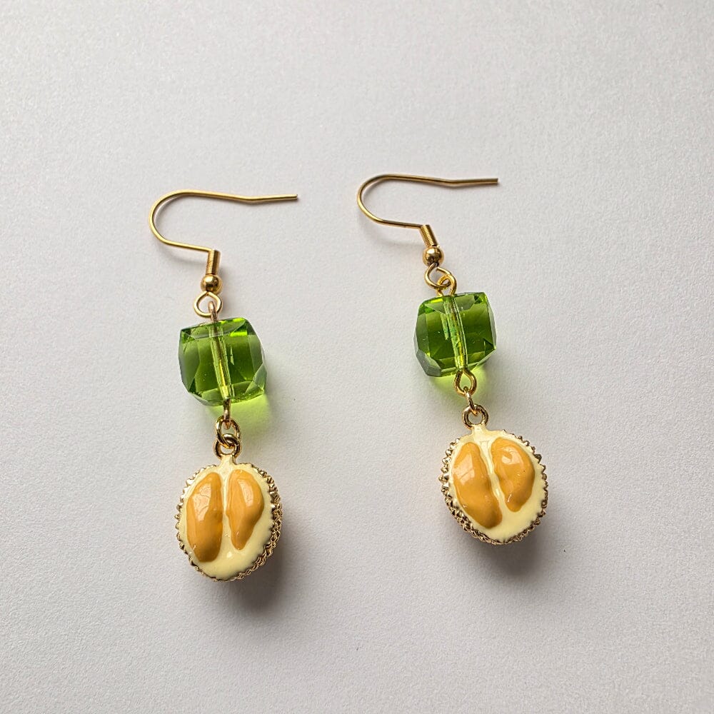 Gold Durian with Green Swarovski Crystals Accessories Herbalaria LLC 