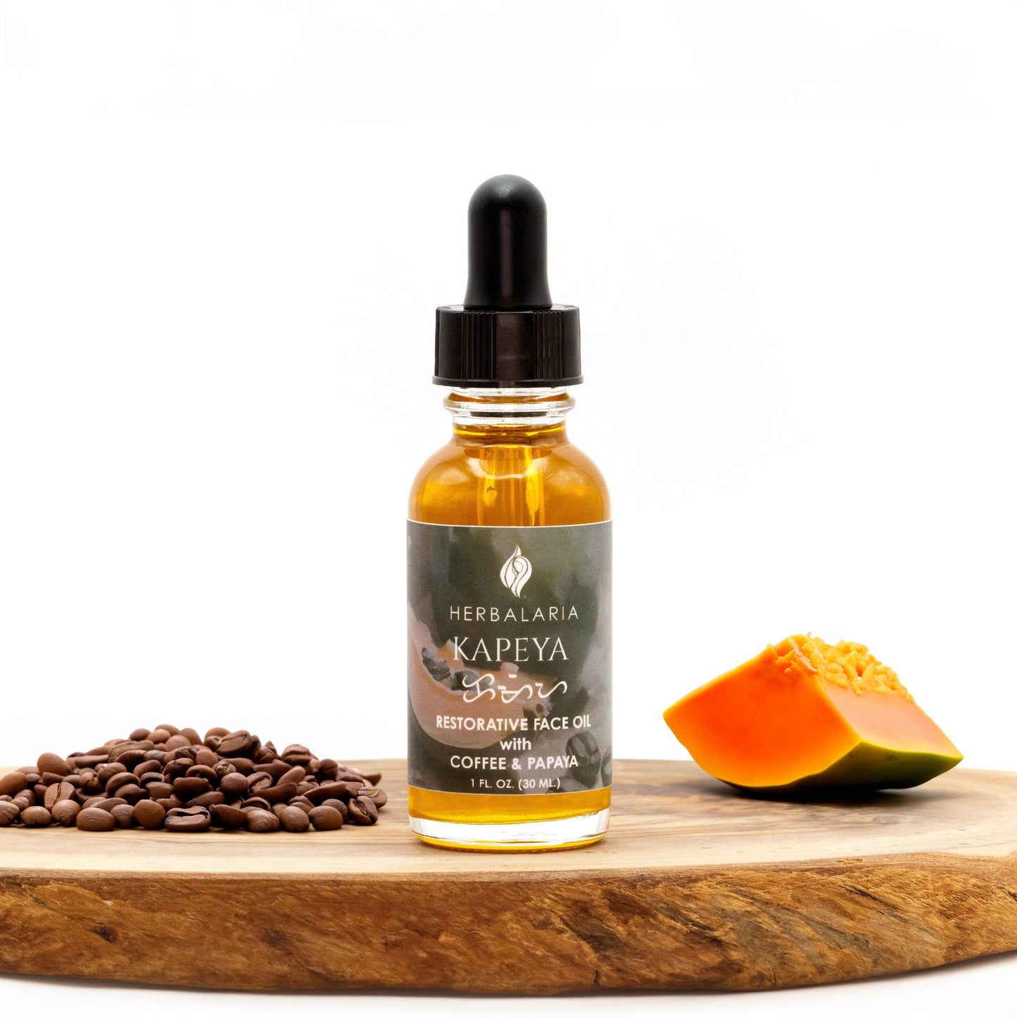 Kapeya Restorative Face Oil with Coffee and Papaya Oil Herbalaria LLC 