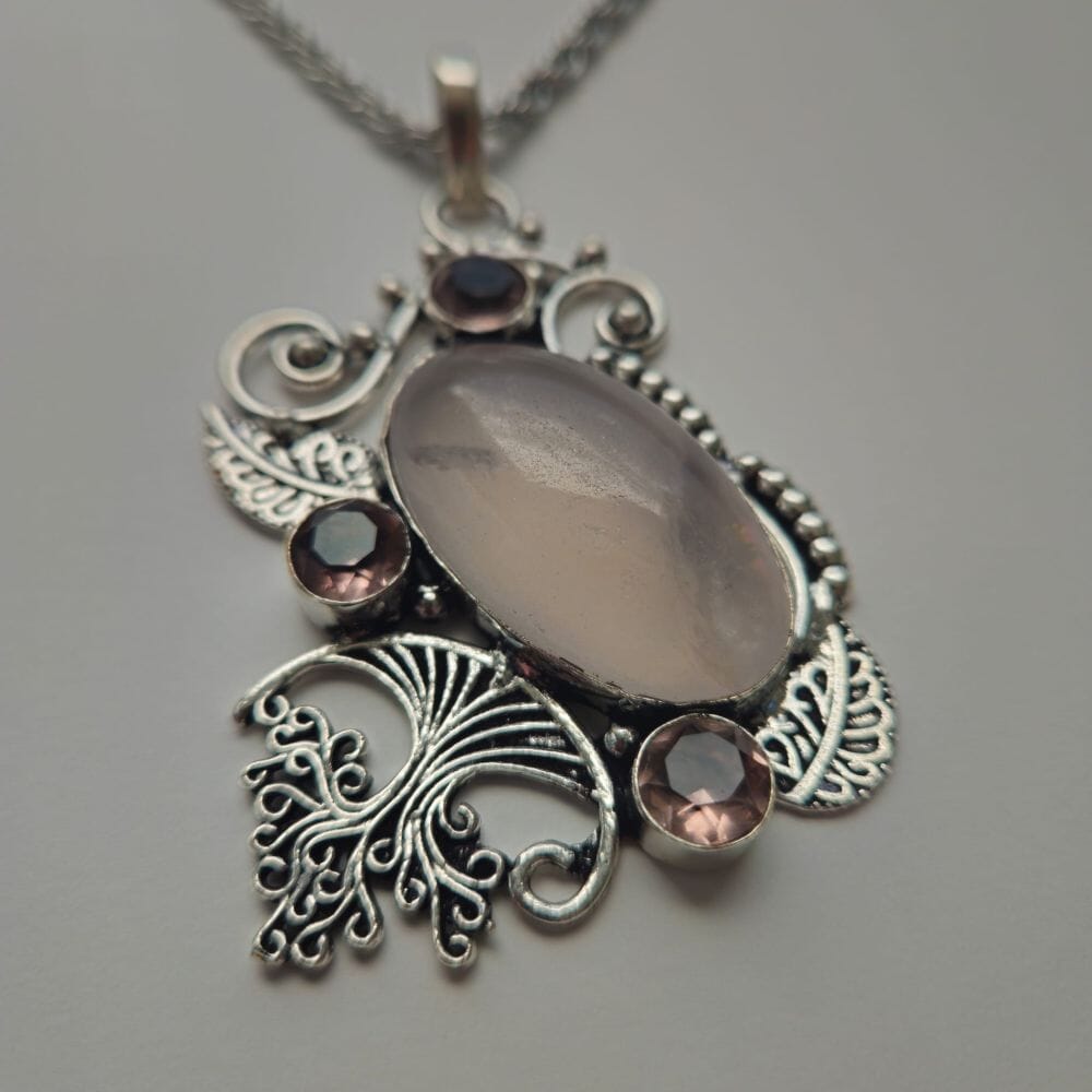 Love and Romance Stone Rose Quartz and Kunzite Accessories Herbalaria LLC 