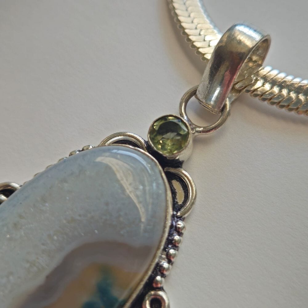 
                  
                    Moss Agate, Peridot, and Citrine Talisman Accessories Herbalaria LLC 
                  
                