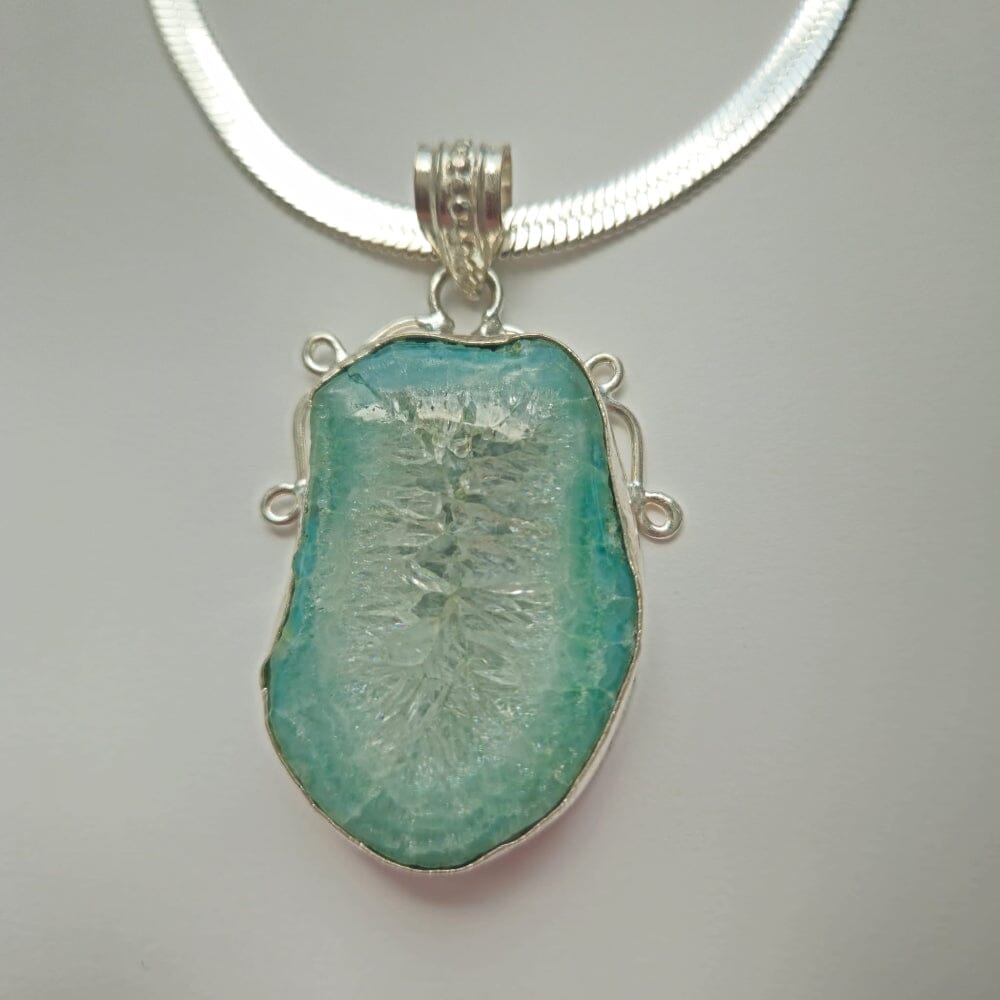 Sea Green Agate Geode Accessories Herbalaria LLC 