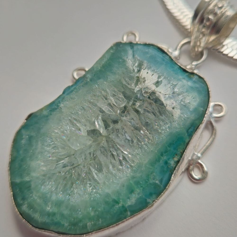 Sea Green Agate Geode Accessories Herbalaria LLC 
