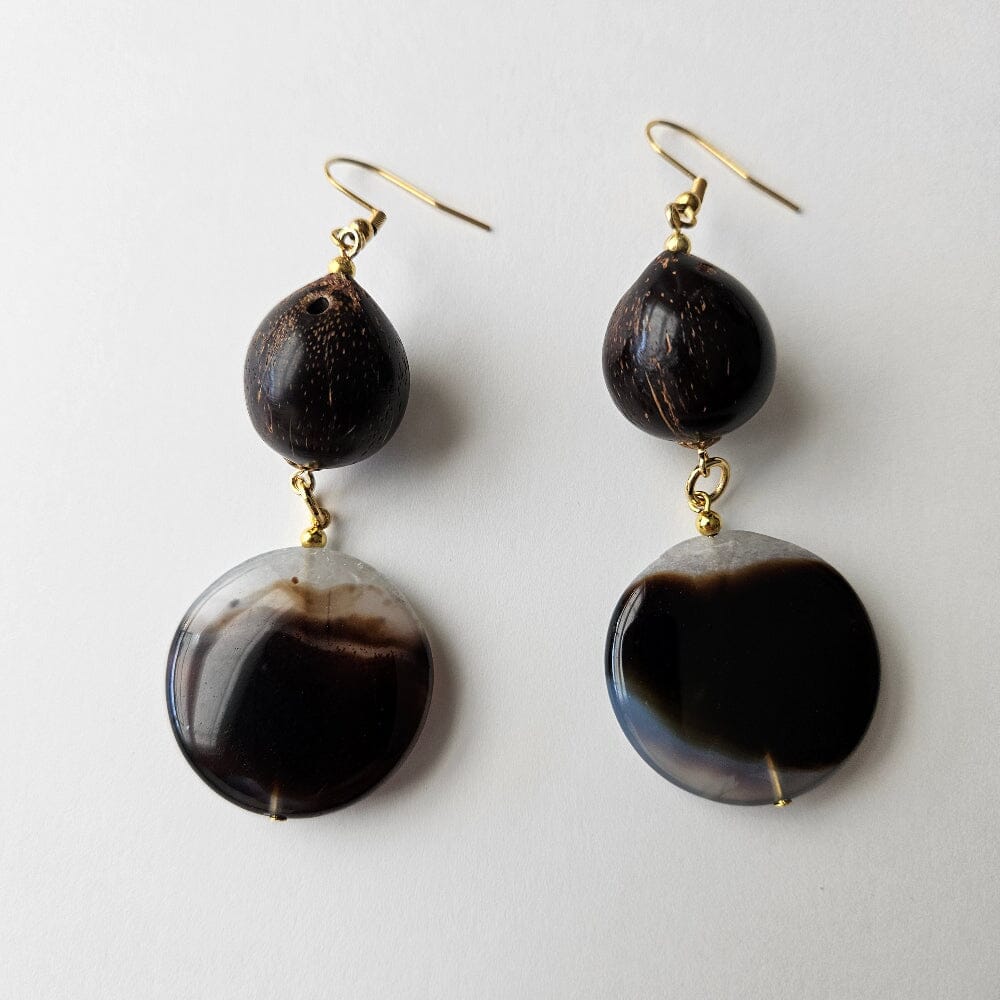 Tatlong Mata Coconut & Agate Talisman Accessories Herbalaria LLC 