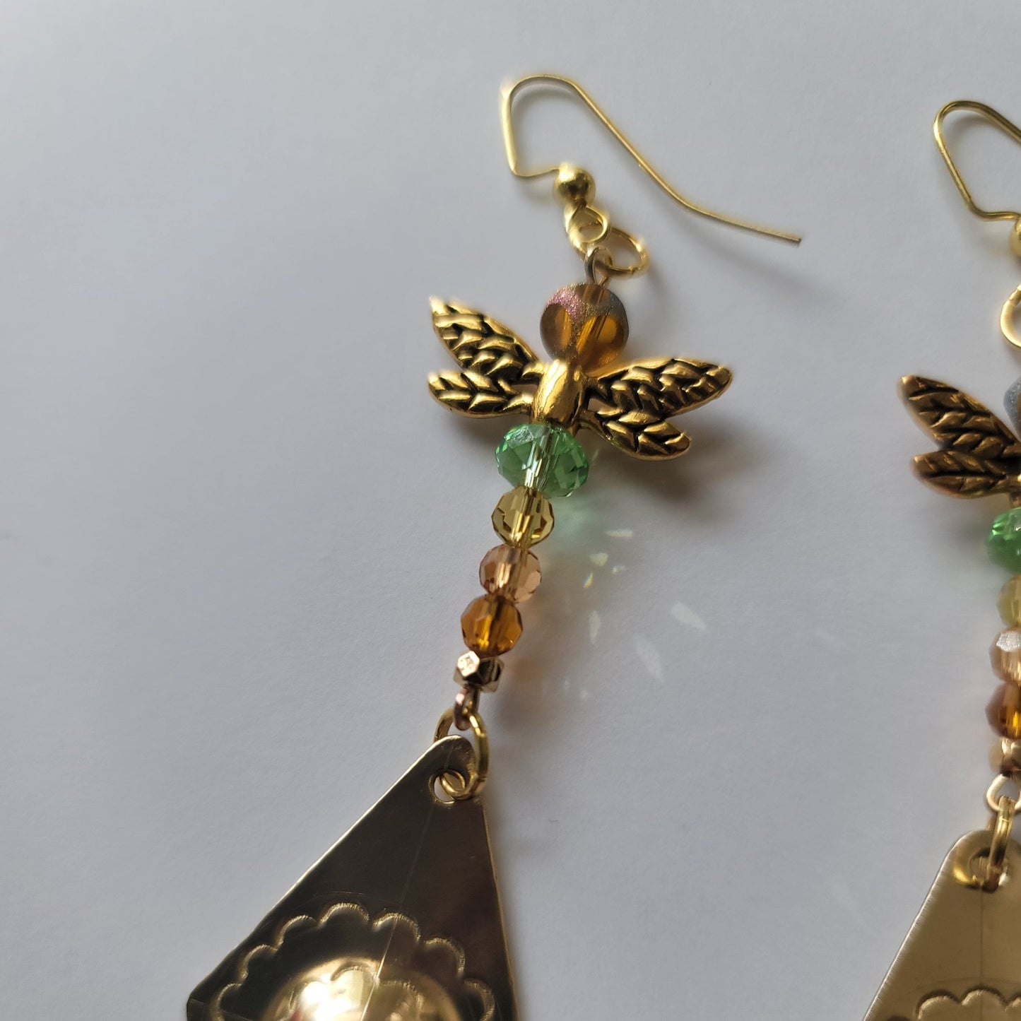 "Tutubi" Dragonfly Brass Agong Diamond Earrings Accessories Herbalaria 