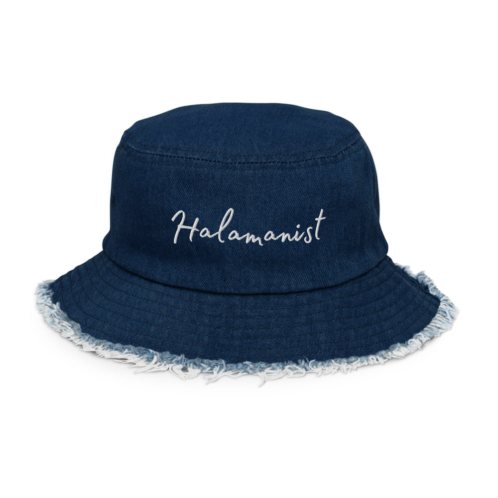Halamanist - Distressed denim bucket hat Herbalaria Classic Denim 